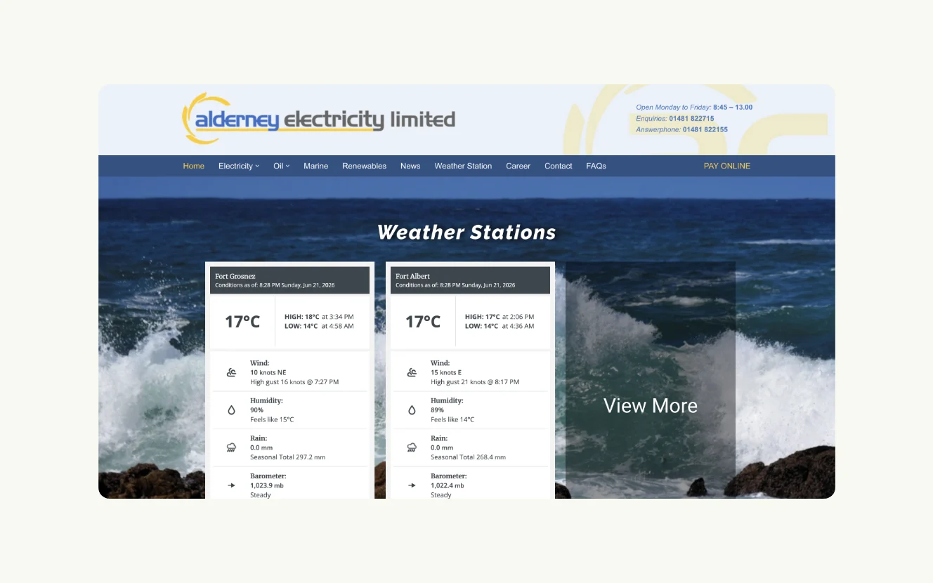 Alderney Electricity before